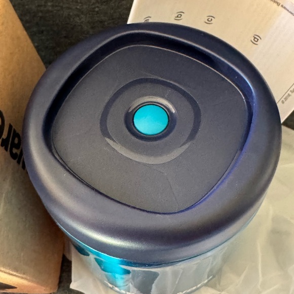 Tupperware thermos Teal Insulated Food Jar 8oz 235ml glittery new - Picture 3 of 6